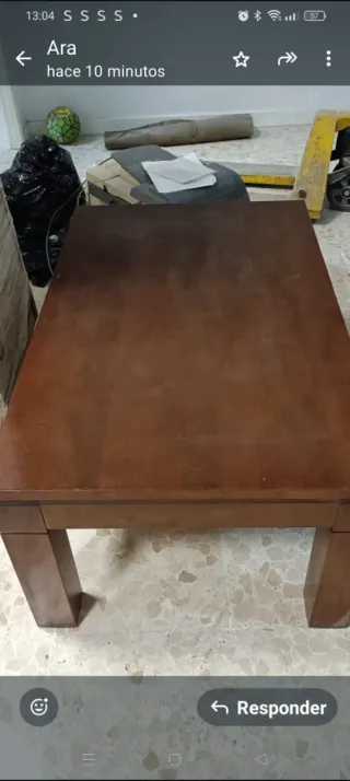 Mesa TV elevable de madera,