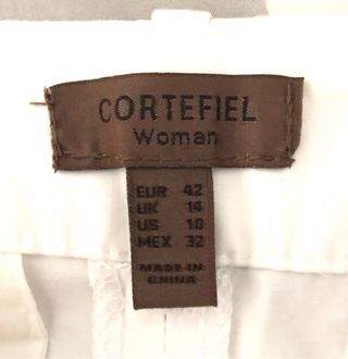 Pantalón chino Cortefiel blanco