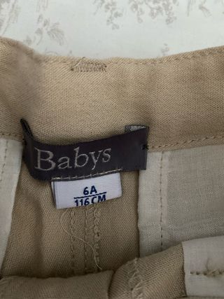 Conjunto Lino Niño Babybol. Talla 6 a.