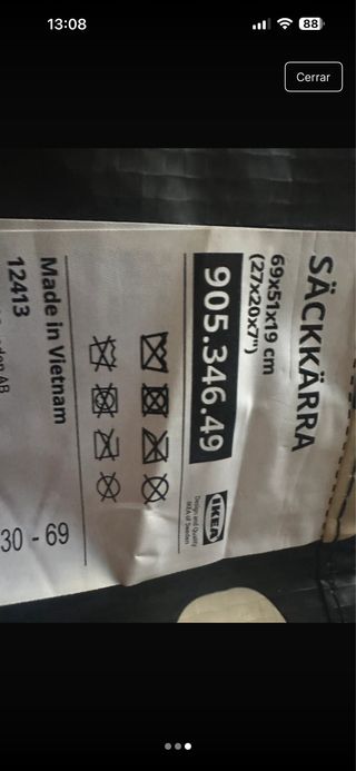 Bolsa organizadora grande Ikea lunares