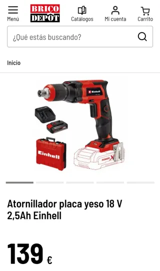 Atornillador Pladur Einhell 18V