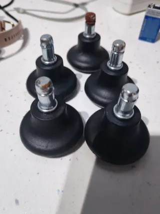 Patas Silla Escritorio Goma Metal