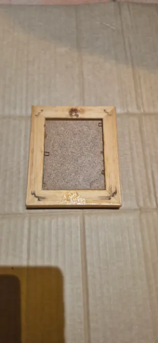 Cornice 15x10 in legno con fiori rosa