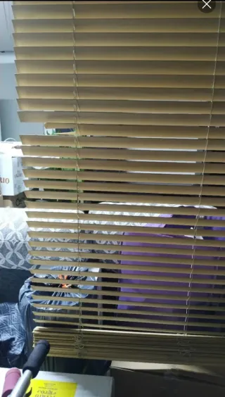 Cortinas venecianas madera roble