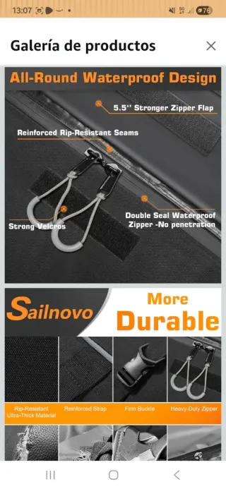 Cofre de techo plegable 566L