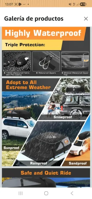 Cofre de techo plegable 566L