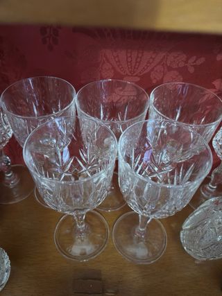 5 Calici Cristallo Decorati