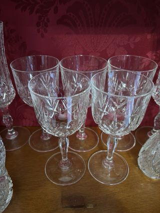 5 Calici Cristallo Decorati