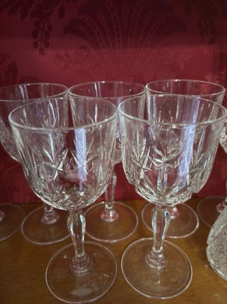 5 Calici Cristallo Decorati