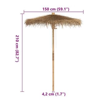 Sombrilla Tiki Hojas Plátano 150cm