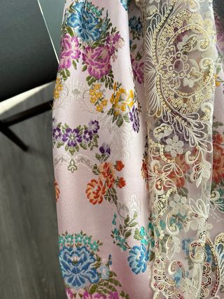 Traje de Fallera Niña. Rosa palo. 7-9 años.