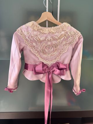 Traje de Fallera Niña. Rosa palo. 7-9 años.