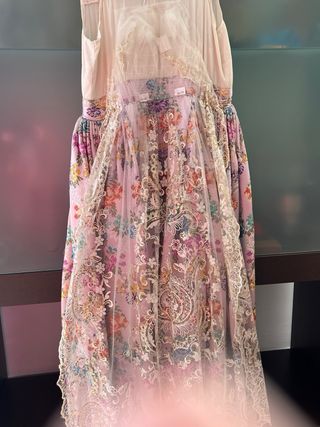 Traje de Fallera Niña. Rosa palo. 7-9 años.