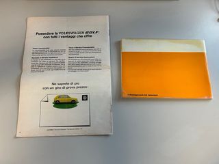 Libretto Uso Manutenzione Golf 1974