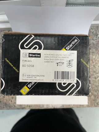 Pastillas Freno Delanteras Starline BD S058