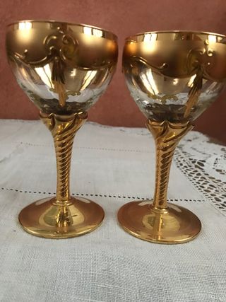 Murano artigianato .Set 2 calici