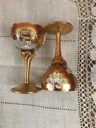 Murano artigianato .Set 2 calici