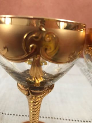 Murano artigianato .Set 2 calici