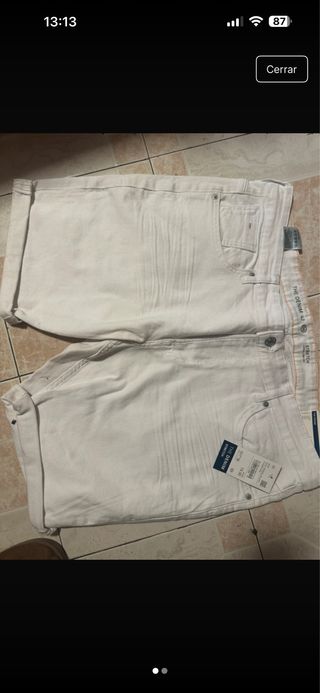 Pantalones cortos vaqueros blancos Talla 42