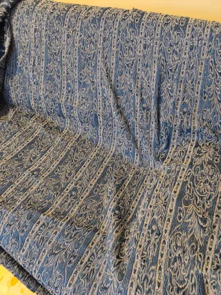 Copridivano tessuto blu