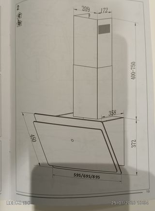 Campana Extractora Mepamsa Negra 90cm