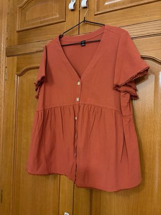 Blusa premamá naranja