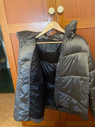 Plumífero gris talla L Massimo Dutti