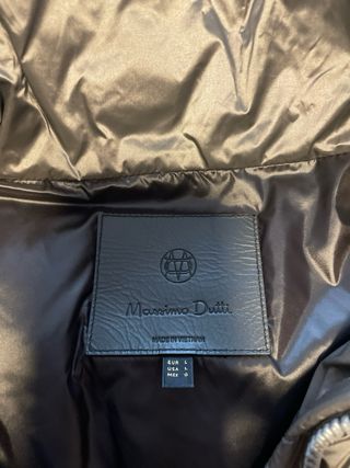 Plumífero gris talla L Massimo Dutti