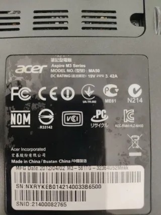 Portátil Acer Negro