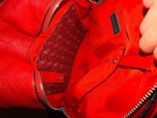 Zainetto Piquadro rosso in pelle