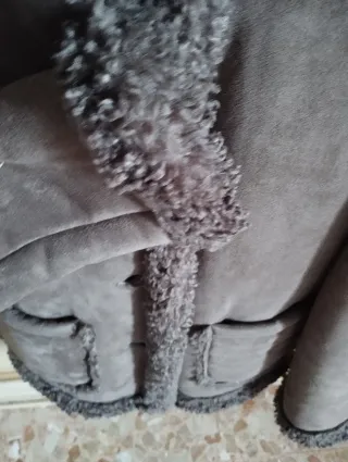 Giacca donna montone marrone/grigio