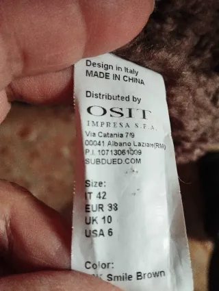 Giacca donna montone marrone/grigio