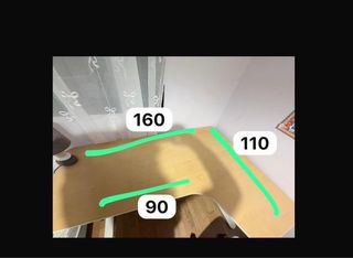 Escritorio de madera y metal altura regulable