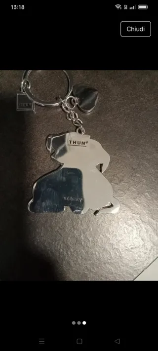 Portachiavi Thun con cagnolini e cuore