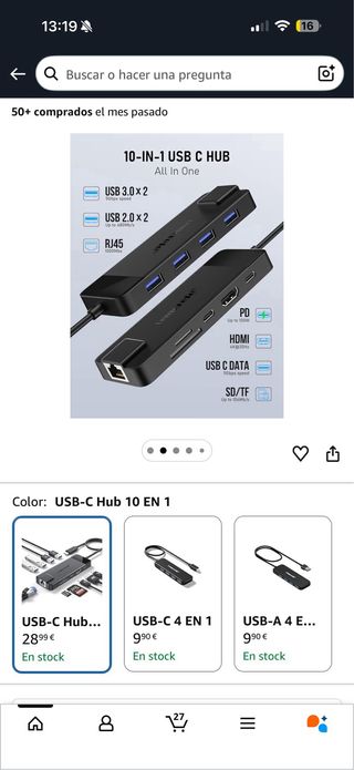 Adaptador USB-C 10 en 1 Lemorele 4K 30Hz