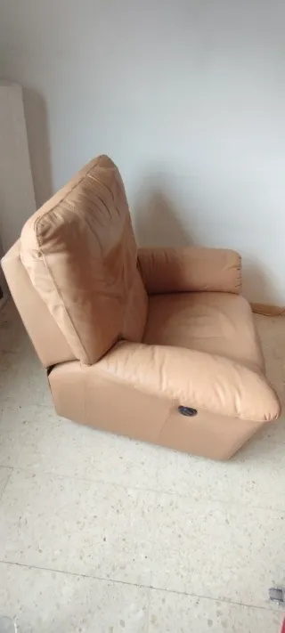 Sillón reclinable de cuero