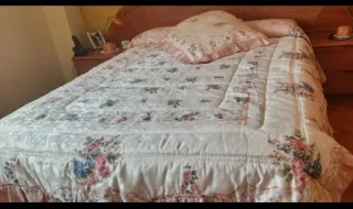 Edredón Satén Flores Rosas 1.35