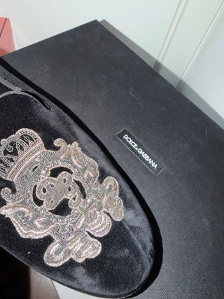 Mocasines Dolce & Gabbana Terciopelo Negro