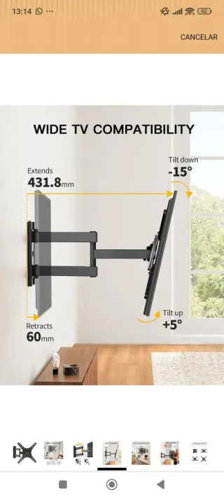 Soporte Pared TV 26-60 Alphamount
