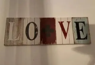 Cuadro decorativo LOVE madera