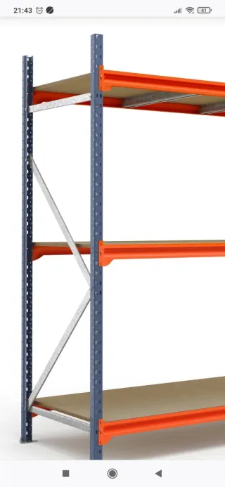 Barras para estanterías industriales