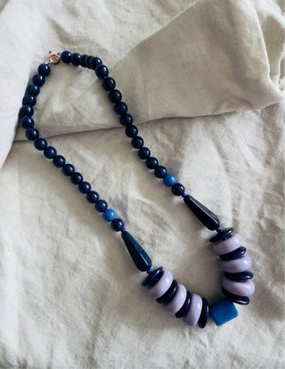 Collar Murano Vintage Azul y Morado