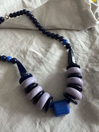 Collar Murano Vintage Azul y Morado