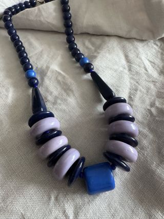 Collar Murano Vintage Azul y Morado