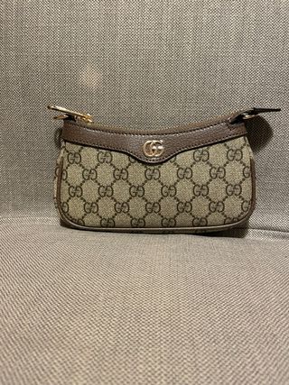 Borsa Gucci monogramma marrone e beige