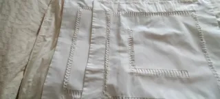 2 Fundas Cojín Lino Blanco Crudo.