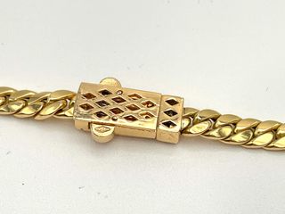 cadena oro 18k con circonita 22cm