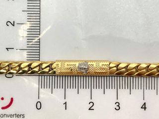 cadena oro 18k con circonita 22cm