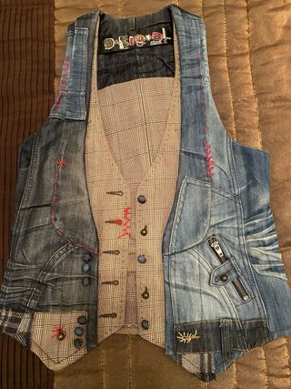 Chaleco Desigual patchwork vaquero