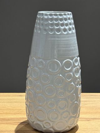 Coppia vasi in ceramica grigio